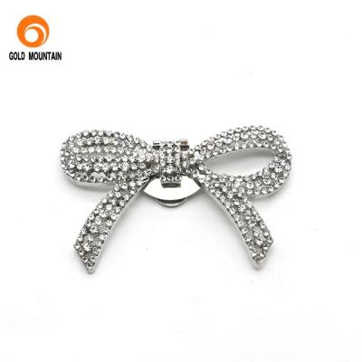 China Shoe Clip Wholesale DIY Metal Rhinestone Shoes Cut Decoration For Women Shoe Ornament for sale