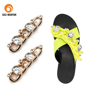 China Shoe chain fashion rhinestones and crystal shoe buckle lady slipper chain accessory decoration for sale