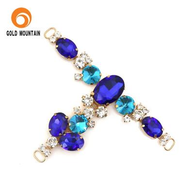 China Shoe Buckle Fashioin Metal Hardware Rhinestone Crystal Glass Shoe Women Accessories For Ladies Sandals for sale