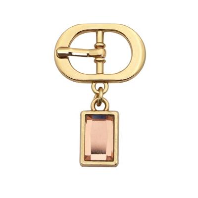 China Fashion sandal shoe pendant zinc alloy material decorative pin buckles for ledy with glass pendant for sale