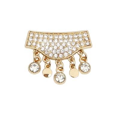 China Ladies Rhinestone Alloy Shoe Pendant Material Ladies Shoe Buckle Ornaments For Women's Shoe for sale