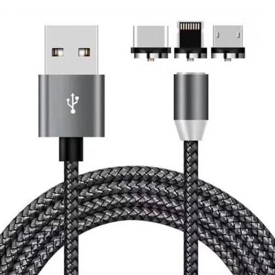 China Cell Phone Magnetic Charging Cable 3 in 1 Cell Phone Multifunctional Nylon Adapter for sale