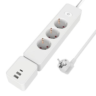 China With 1.4m Cable New Design Schuko 3 Way Multi-plug With USB Adapter for sale