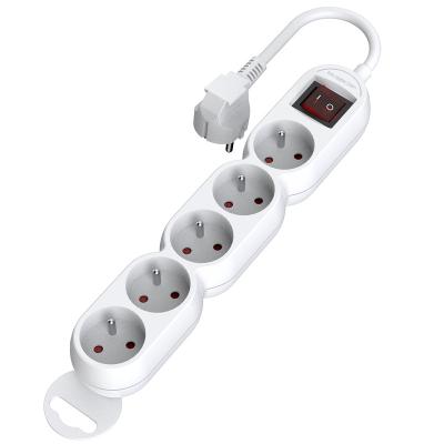 China With 1.4m 5 Way French Plug New Design Detachable Power Strip With 1.4m Cable With Switch for sale