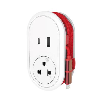 China Thailand 250V 10a Residential/General Purpose Adapter Socket with USB 2 Port and Charging Cable for sale