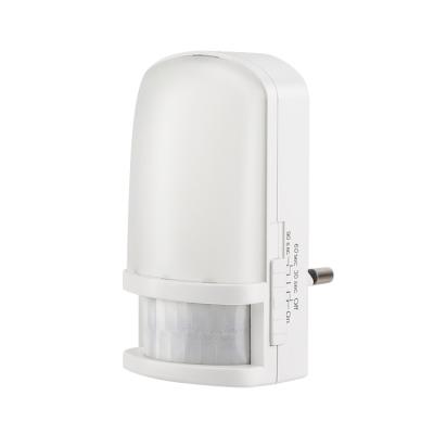 China Null GS CE Certified Motion Detector Light Sensor 230V AC 50HZ 0.5W EU LED Night Light With Time Setting for sale