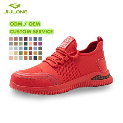 China Steel Toe Toe 36-48 Weaving Work Insurance Shoes Breathable Mesh Work Shoes Safety Shoes Men's Summer for sale