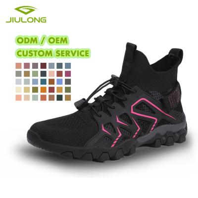 China Cushioning Outdoor Stream Trekking Shoes Men 39-46 Deep Bottom Rise Boots Mesh Wading Shoes Mountaineering for sale