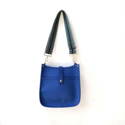 China 2020 new wholesale high quality ladies color PU leather blue cross - body bag with leopard print top fashion long strap for sale