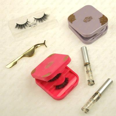 China Handcrafted magnetic eyelashes of sensitive private label type and hair material for sale