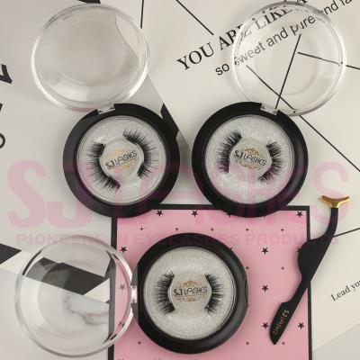 China Sensitive 3D silk clean hand made magnetic eyelashes of brand type and hair material for sale