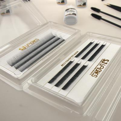 China Mink Eyelash Extension Super Flexible Synthetic Fiber 3D 4D 5D 6D 8D 10D Pre-fanned Volume Eyelash Extension PBT for sale