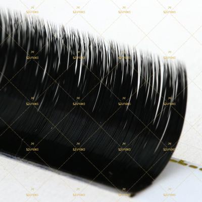 China Natural Fast Blooming Long Strands Double Layered Lash Extensions Synthetic Fiber Eyelash Bundle Box for sale