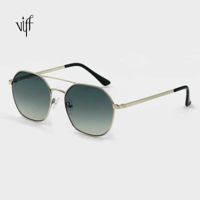 China Custom VIFF Fashion Men's Sunglasses Metal Round Frame Men Glass Reading Sunglasses HM18254 for sale