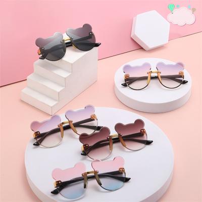 China VIFF HMK1001 Rimless Kids Sun Glasses Support Form Frame Gafas De Sol Rimless Sunglasses Kids Style Girls Glasses for sale