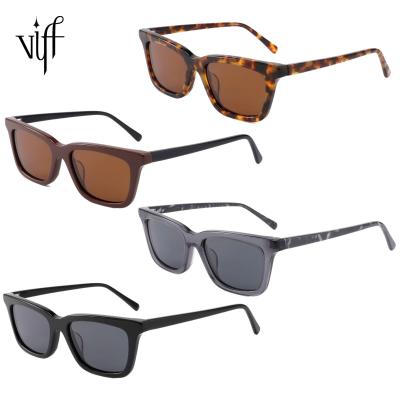 China Preminum Acetate Frame VIFF FG1235 High Wide Square Shape High Quality Handmade Glasses Unisex Manufactures 2021 Fashion Sunglasses for sale