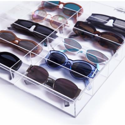 China VIFF Logo Fashion Customized Eyeglasses Cases High End Eco-friendly Eyewear Custom Packaging Boxes Luxurious Acrylic Sunglasses Case for sale