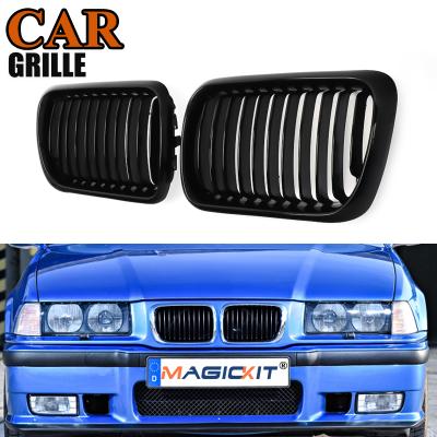 China ABS MagicKit For BMW E36 M3 3-Series Saloon Facelift Gloss Black Kidney Grill 1997-99 for sale