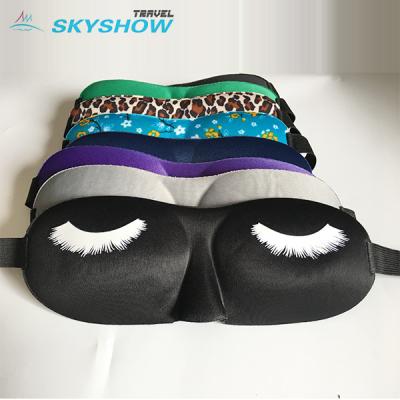 China Fashionable Anti-puffiness Eyelash Sleep Eye Mask Polyester Foam 3D Blindfold Wholesale for sale