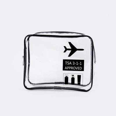 China Custom Clear Fashion Airline Transparency PVC Mens Girl Toiletry Bag Travel Bag for sale