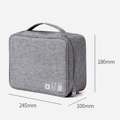 China Fashion Double Layers Travel Instrument Organizer Electronics Accessories Carry Bag Oxford Digital Storage Bags for sale