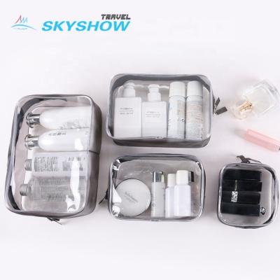 China High Quality Fashion Travel PVC Makeup Organizer Bag Women Make Up Clear Bag With Personal Logo for sale