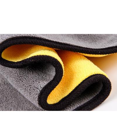 China Custom Quick Dry 1200Gsm Microfiber Logo Bandanna Hand Car Polish Cleaning Drying Towel Soft Car Auto Wash Towel for sale