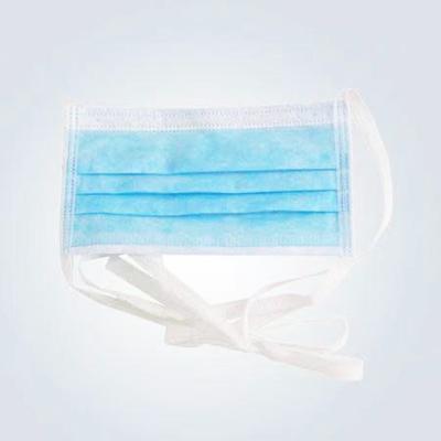 China Plain Design 3ply Disposable PP Face Mask Tie-on With Handle for sale