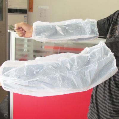 China Factory supply convenient sleeve cover made by machine pe red blue disposable arm plastic oversleeves for sale