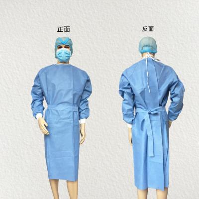 China Custom Disposable Medical Surgical Non Sterile Hospital Factory Isolation Gown Sms Gowns With CE And ISO for sale