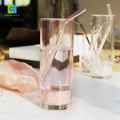 China 100% Natural Gift Wholesale Viable Gem Water Glass Crystal Straw Natural Luxury Reusable for sale