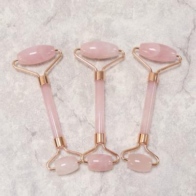 China Face Rose Natural Stone Massage Crystal Facial Roller Supports Customized Logo for sale