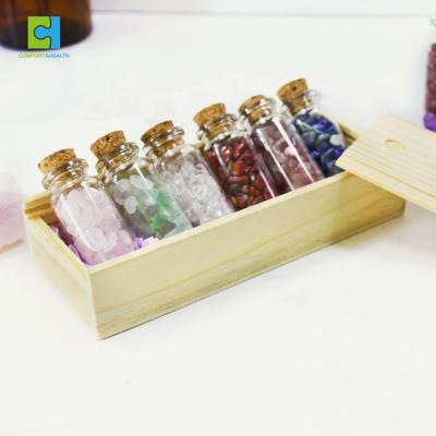 China Crystal Infused Glass Wishing Message Bottles With Cork Glass Mini Crystal Wishing Bottle Gifts for sale