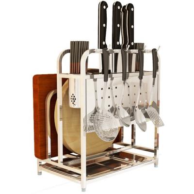 China High Quality Multifunctional Kitchen Stainless Steel Kitchen Utensils Knife Holder for sale