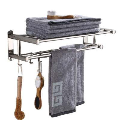 China BRIEF Multi Layer Wall Mounted Bath Towel Racks Stainless Steel Hanging Towel Rack for sale