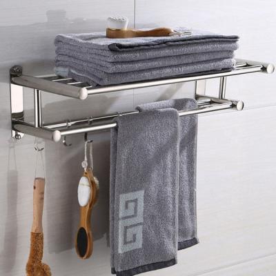 China Wall Mounted BACKREST Stainless Steel No Hardware Accessories Drilling Towel Rack for sale