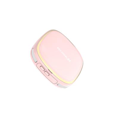 China Fast Charging Support Mobile Phone Charger For Makeup Mirror With 5000mAh Power Bank Pink Color Lady Mirror Makeup Charger for sale