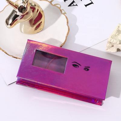 China Recyclable Custom Eyelash Box With Printed Logo Color Cosmetic Box Eyelash Packaging Box With Window for sale