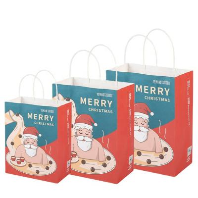 China Recycled Materials Double Cup Packaging Paper Bag With Square Bottom Custom Coffee Packaging Tea Milk Portable Paper Bag for sale