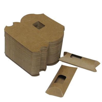 China Custom Recyclable Kraft Paper Wig Box Decoration Pillow Packing Box Gift Box Window Opening for sale