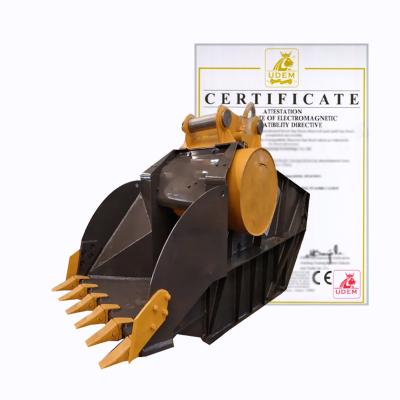 China Excavator Attachment GPR Crusher Bucket For Concrete Rock Crushing Fit On 20ton Excavator for sale