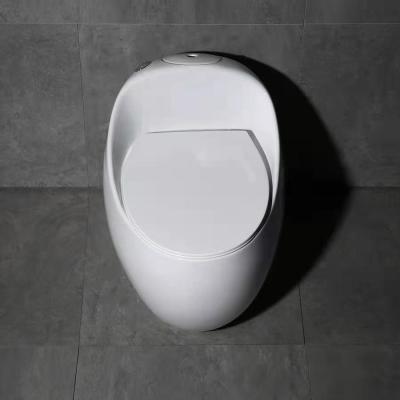 China Double-Flow Round Egg Shape Design Small Size Toilet Cabinet White Color Bathroom Ceramic Siphonic One-Piece Dresser for sale