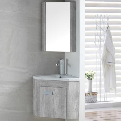 China Modern Small Mini Design Corner Triangle Bathroom Mirror Cabinet for sale