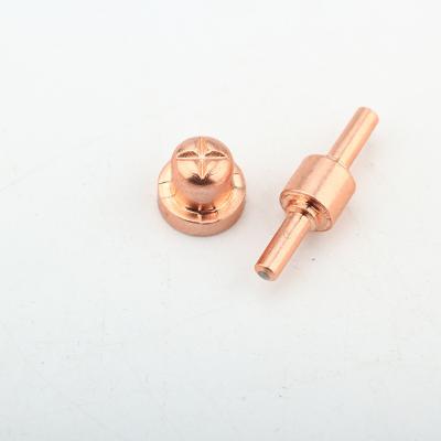 China Copper Nickel Plating Plasma Cutting Torch Copper Consumables Torch Cutter Nozzle For CNC Machine for sale