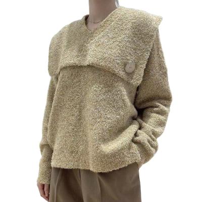 China 2021 anti-pilling autumn and winterLiterary style loose comfortable cape sweatersoft and temperamentwinter warm sweater for ladies for sale