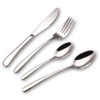 China Viable Hot Selling Western Dinnerware Set 304 Stainless Steel Steak Knife And Fork Dinnerware Mirror Polished Distinguished Business Gift for sale