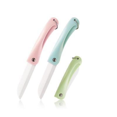 China Viable Ceramic Vegetable Mini Portable Pocket Knife Baby Food Knife Fruit Kitchen Foldable Knife for sale