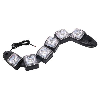 China ABS Cheap Universal Cars Soft Snake DRL 6SMD Soft LED Lights Flexible Daytime Running Light Gluttonous for sale