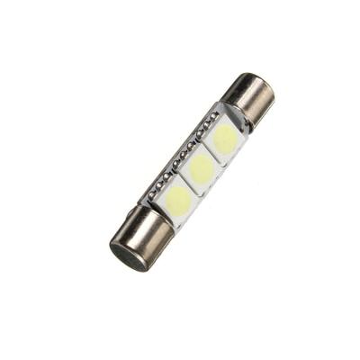 China Interior Light B6 T6 28mm 3 SMD LED Car Sun Visor Vanity Mirror Bulbs 31mm 12V 5050 Fade Styling Festoon Auto Lamp for sale