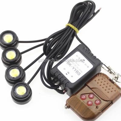 China Aluminum Car 4*1.5W Eagle Eyes Light Led Strobe Fog Daytime Running Flash With Remote Control DRL for sale